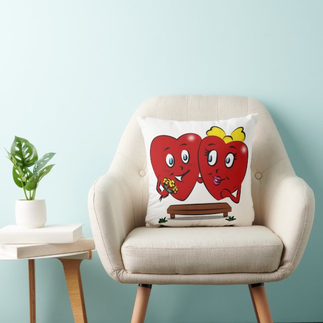 Almohada decorativa Día de San Valentín Pareja Cor (Silla)