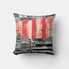 Almohada Decorativa – Diseño Abstracto Pulso Rojo