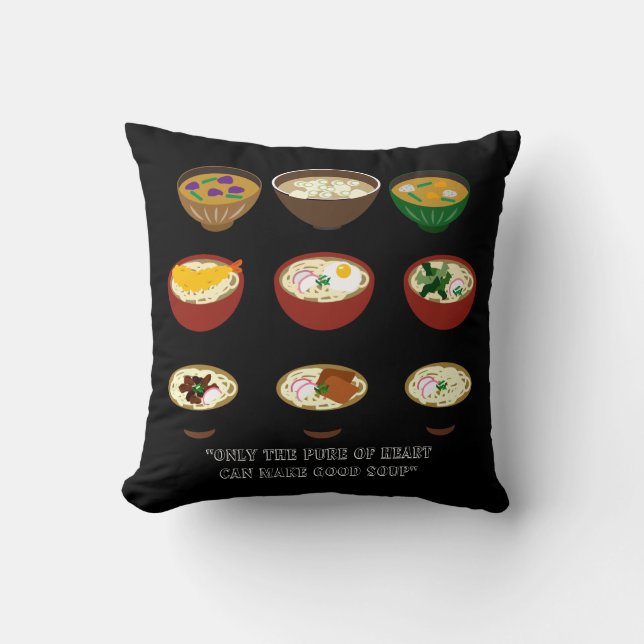 Almohada Decorativa Diseño Sopa en Abundancia (Anverso)