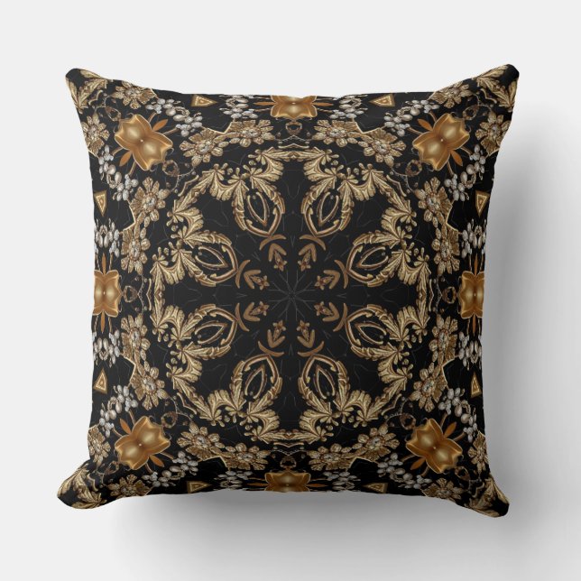 Almohada decorativa dorada (Anverso)