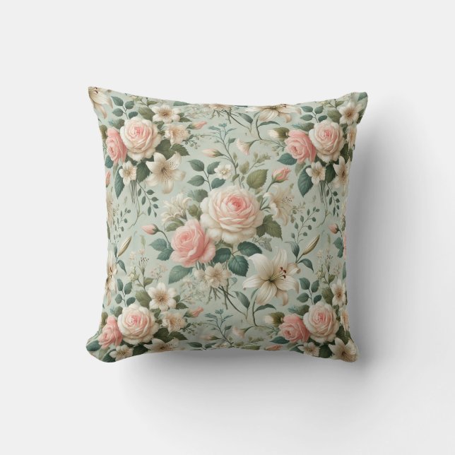 Almohada decorativa Elegant Garden Romance (Anverso)