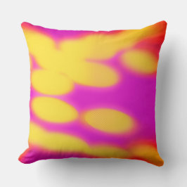 Almohada decorativa en rojo rosa y amarillo