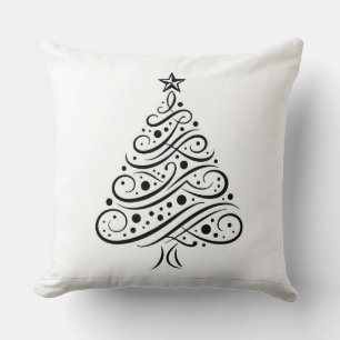 Almohada decorativa encantadora de Navidad en blan