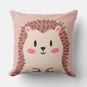 Almohada Decorativa Erizo de Dibujos Animados Rosa