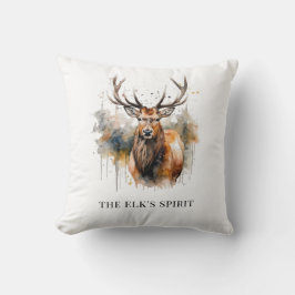 Almohada decorativa Espíritu Alce junto al fuego