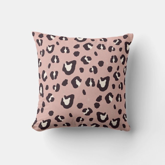 Almohada decorativa estampado animal rosa (Anverso)