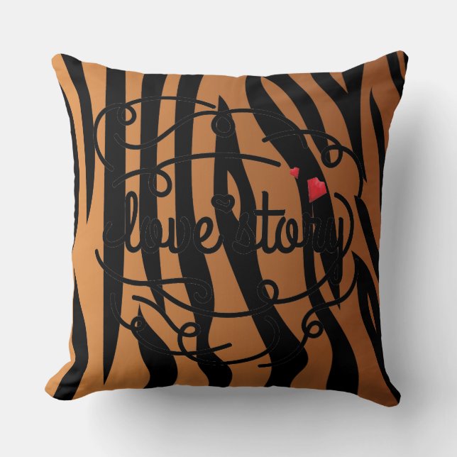Almohada Decorativa Estampado de Leopardo Historia (Anverso)