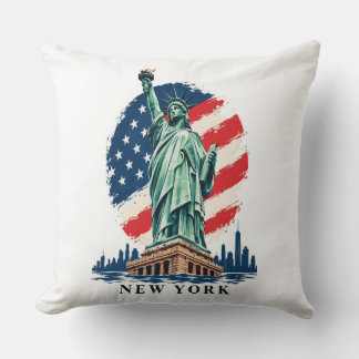 Almohada Decorativa Estatua de la Libertad Nueva Y