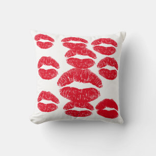 Almohada decorativa estética de beso lindo