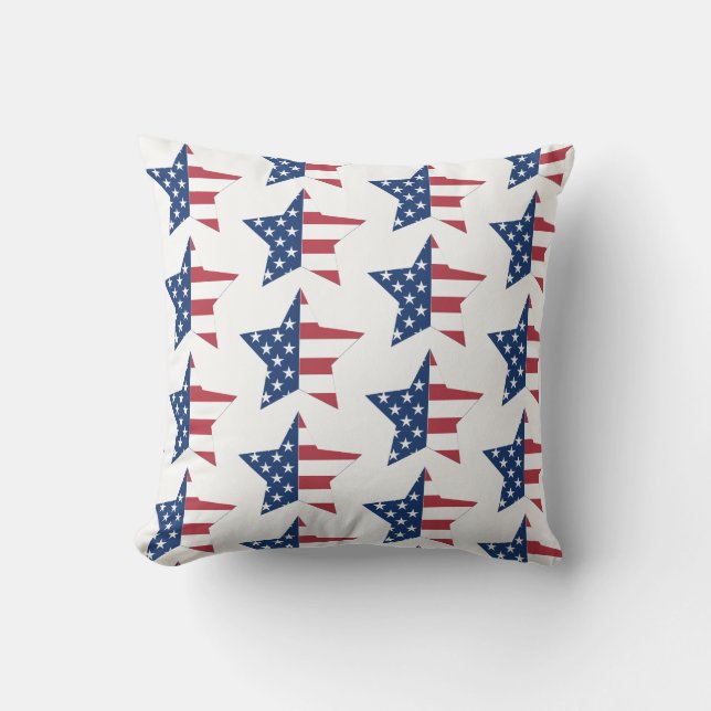 Almohada Decorativa-Estrellas Patrióticas (Anverso)