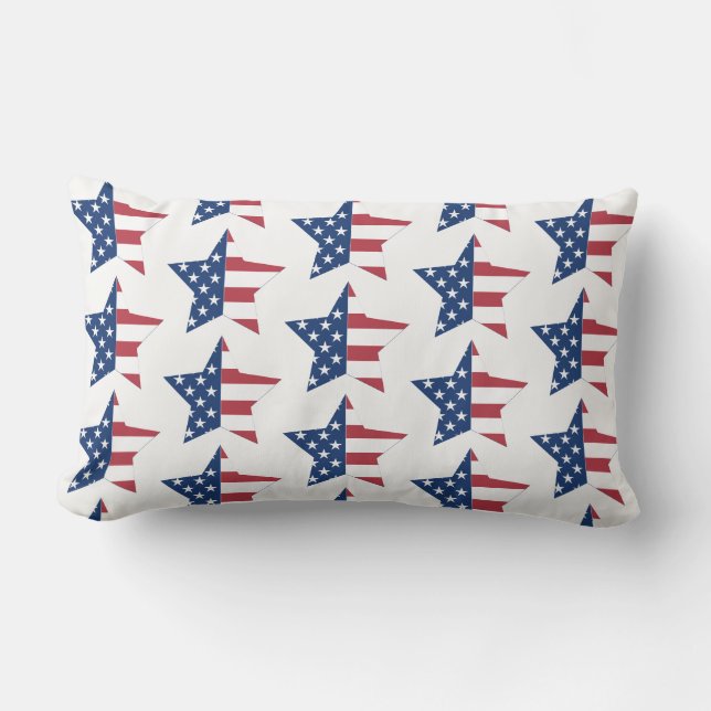 Almohada decorativa-Estrellas patrióticas (Anverso)