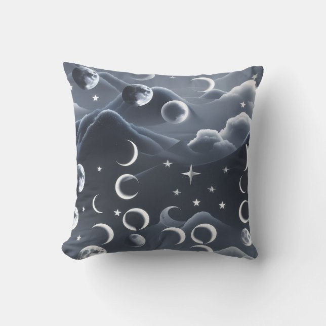 Almohada Decorativa - Fases Lunares Celestiales Gr (Anverso)