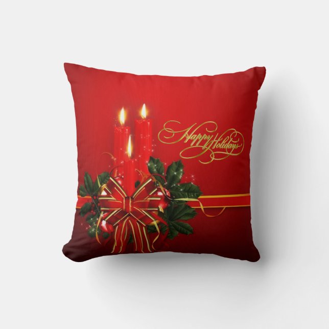 Almohada Decorativa Felices Fiestas (Anverso)