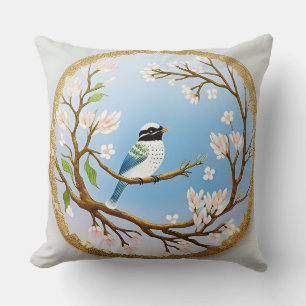 🌸 Almohada decorativa Flor de Pájaro Regalo de de