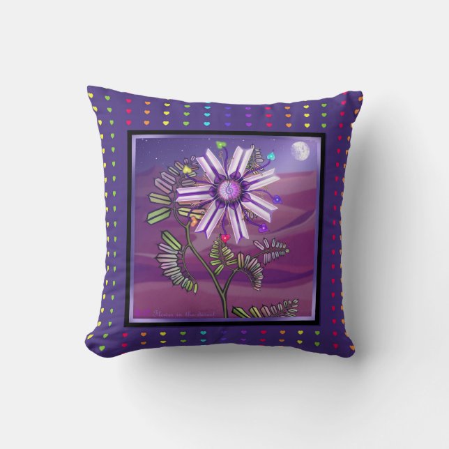 Almohada decorativa Flor en el desierto (Anverso)