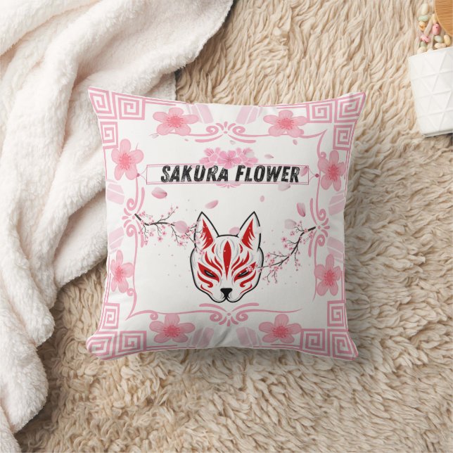 Almohada Decorativa Flor Sakura – Trayendo la Bell (Manta)