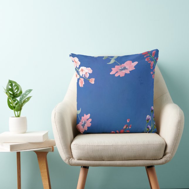 almohada decorativa floral acuarela (Silla)