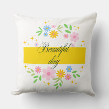 Almohada Decorativa Floral Beautiful Day - Flore