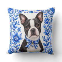 Almohada decorativa floral Blue Chinoiserie de Bos