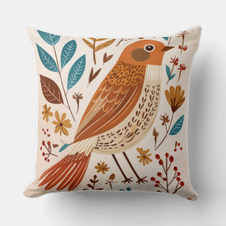 Almohada decorativa floral Boho Bird