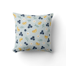 Almohada decorativa floral de arándano