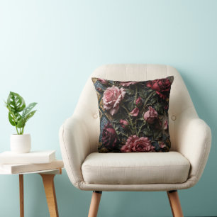 Almohada Decorativa Floral de Lujo