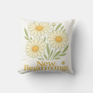 Almohada Decorativa Floral de Margarita de Nuevos