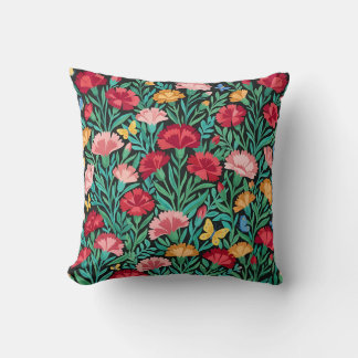 Almohada decorativa floral escandinava – Claveles