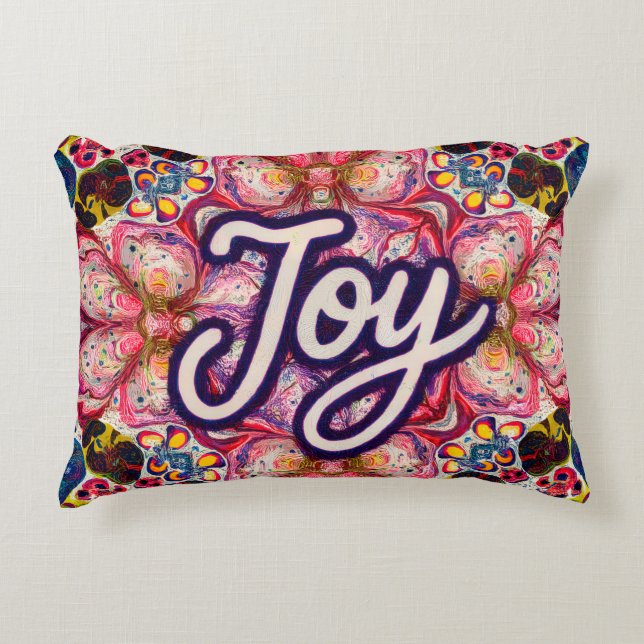 Almohada decorativa floral Joy Kaleidoscopio (Anverso)