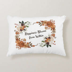 Almohada Decorativa Floral - La Felicidad Brota De