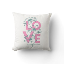 Almohada decorativa Floral LOVE