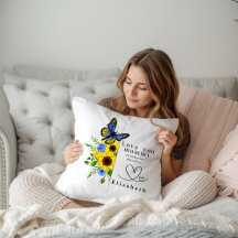Almohada Decorativa Floral Personalizada 'Te Quier
