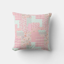 Almohada decorativa floral rosa suave | Estética d