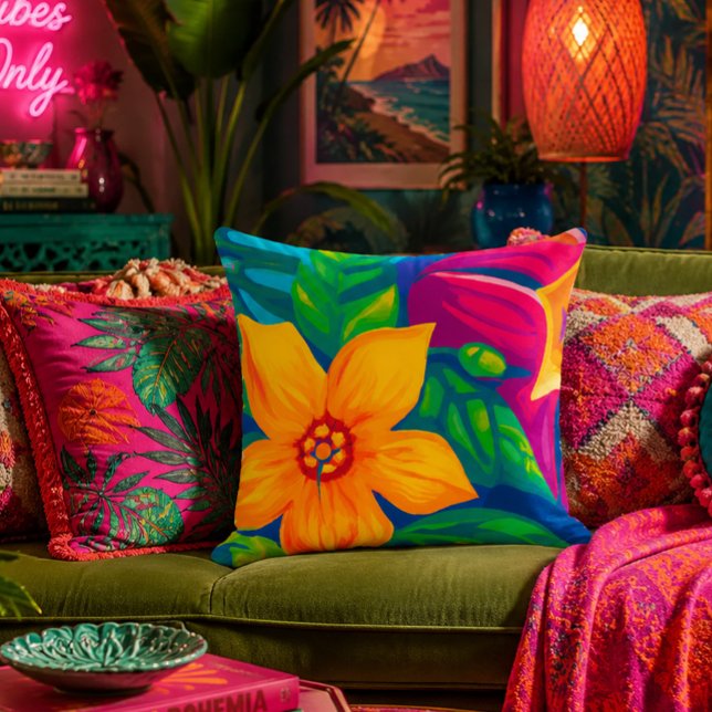 Almohada decorativa floral tropical (Subido por el creador)