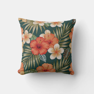 Almohada decorativa floral tropical audaz