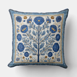 Almohada Decorativa Floral y de Árbol