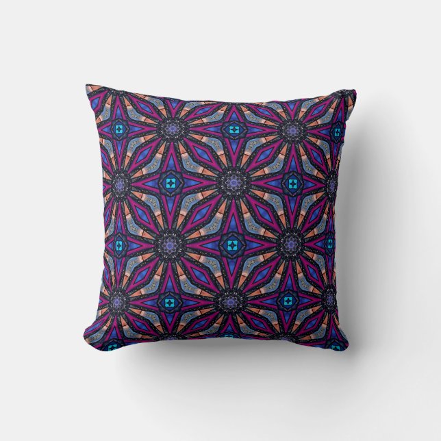 Almohada decorativa Fuchsia Stargazer (Anverso)