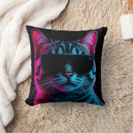 Almohada decorativa gato neón