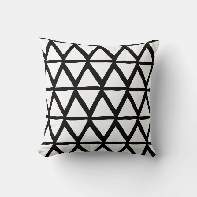 Almohada decorativa geométrica de los triángulos (Anverso)