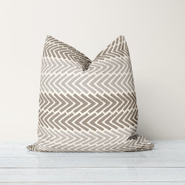 Almohada decorativa gris taupe con flujo de flecha