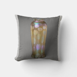 Almohada decorativa gris vibrante para jarrón