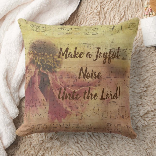 Almohada Decorativa Haz Un Ruido Alegre Al Señor  (Manta)