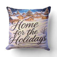 Almohada decorativa 'Hogar para las fiestas'