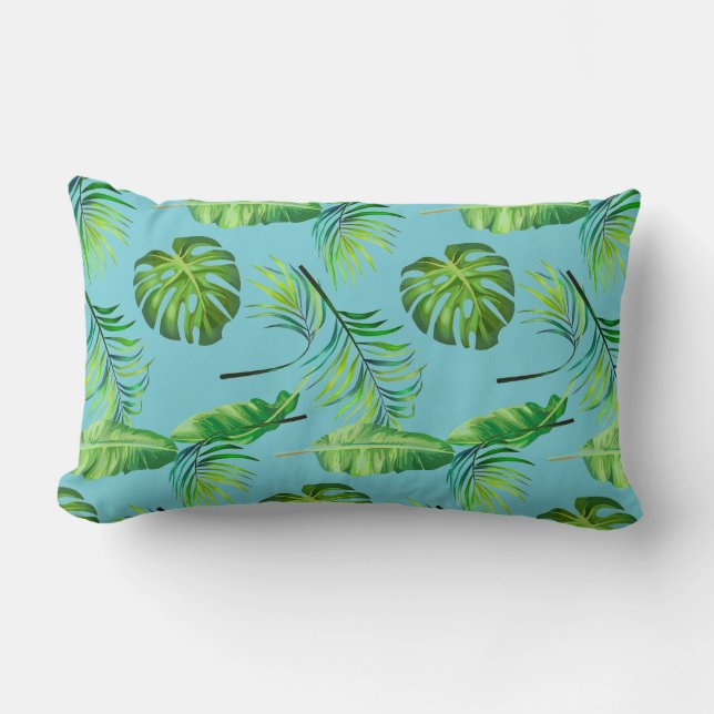 Almohada Decorativa-Hojas Tropicales (Anverso)