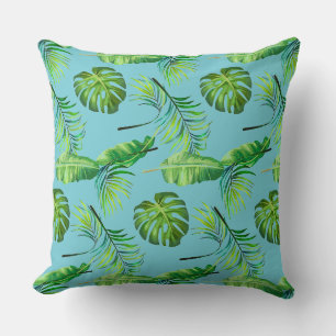 Almohada Decorativa-Hojas Tropicales