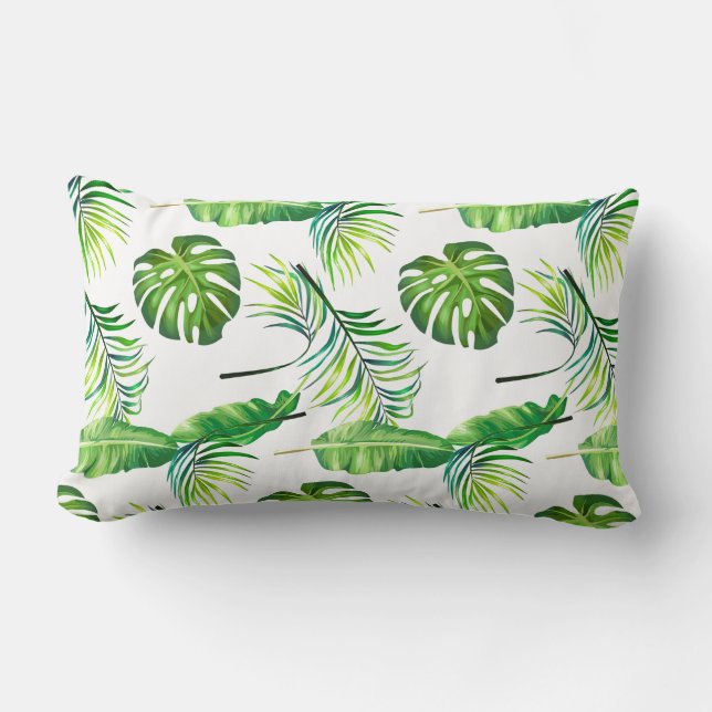 Almohada Decorativa-Hojas Tropicales (Anverso)