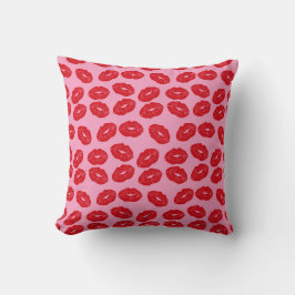 Almohada Decorativa Impresa Besos Rosados Amor