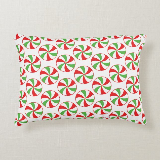 Almohada Decorativa Impresa de Caramelo de Navidad (Anverso)