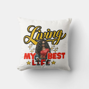 Almohada Decorativa Inspiradora - Viviendo Mi Mejo
