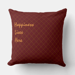 Almohada Decorativa "La Felicidad Vive Aquí"